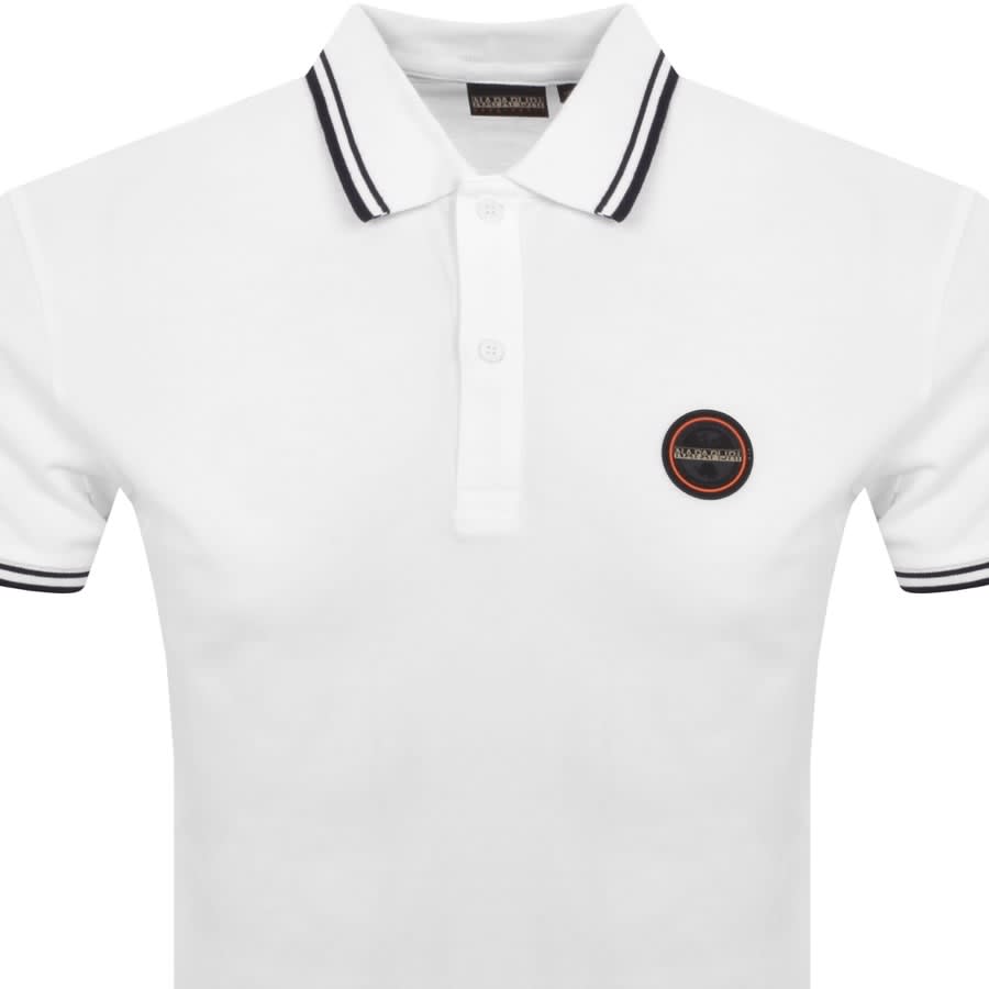 Napapijri Macas Short Sleeve Polo T Shirt White Mainline Menswear Denmark